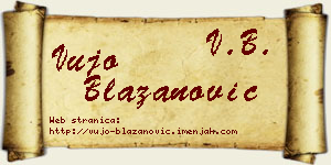 Vujo Blažanović vizit kartica